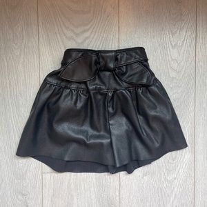 Mayoral | Black faux leather skort | Size 4, 104cm